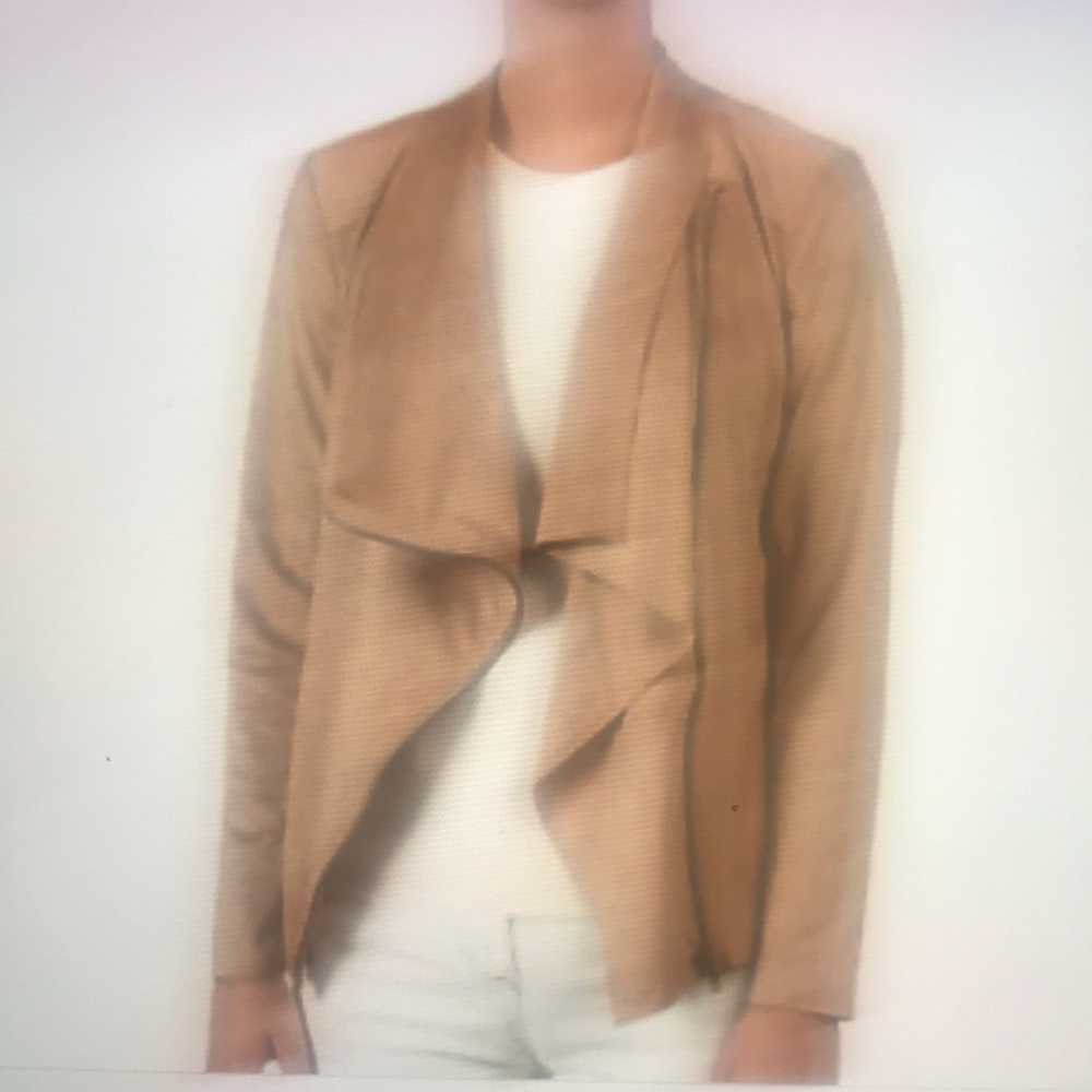 Mote women’s faux suede khaki zip Jacket XL